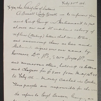 Letter from John Clear to Augustine Birrell, 23 February 1916