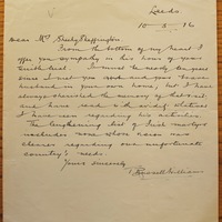 Letter from Thomas Russell Williams to Hanna Sheehy Skeffington, 10 May 1916