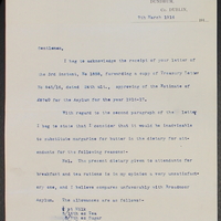 Letter from G. W. Scroope to William Dawson, 7 March 1916