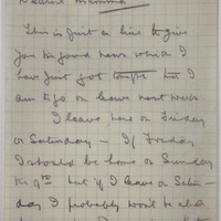 Letter from Terrence Duffin to his mother, Maria Duffin, 31 December 1915