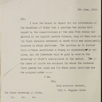 Letter from Sir Ernsley Blackwell to Sir Robert Chalmers, 9 June 1916