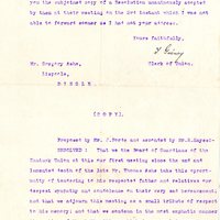 Letter from J. Guiney, Clerk of the Kanturnk Union, to Gregory Ashe, 26 October 1917