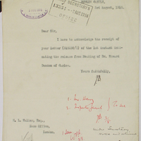 Letter from Joseph Brennan to M. L. Waller, 3 August 1916