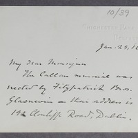 Letter from Joseph MacRory to John Francis Hogan, 29 January 1916