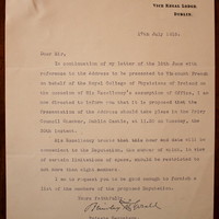 Letter from Fitzgerald to Thomas Percy Kirkpatrick, 17 July 1918