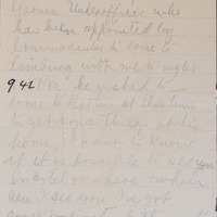 Letter from M.P. Kehoe to Sir Roger Casement, 8 November 1915