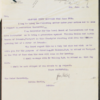 Letter from John Kelly to Sir Robert Chalmers, 6 June 1916