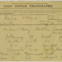 Telegraph from Frongoch to Sir Robert Chalmers, 26 July 1916