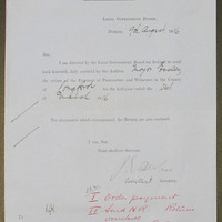 Letter from J. E. Devlin to Robert Chalmers, 9 August 1916