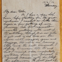 Letter from Father Willie Doyle S.J. to Hugh Doyle, 17 February 1916