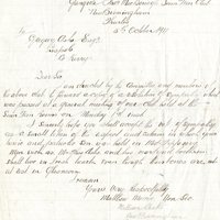 Letter from Matthew Morris, Honorary Secretary, Glangoole Sinn Féin Club to Gregory Ashe, 5 October 1917