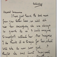 Letter from Celia Duffin to Maria Duffin