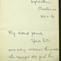 Letter from May Fay to James Finn, 26 January 1916