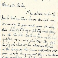 Letter from Castletownroche Irish Volunteers to Gregory Ashe, 29 September 1917