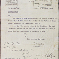 Letter from Thomas Patrick Gill to Sir Robert Chalmers, 27 June 1916