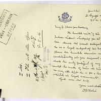 Letter from D. Kalir, 25 April 1916