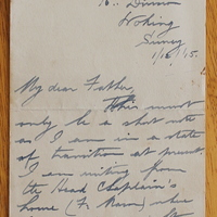 Letter from Father Willie Doyle S.J. to Hugh Doyle, 1 December 1915