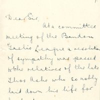 Letter from Frances M. Walsh to Gregory Ashe, 4 October 1917  