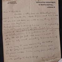 Letter from Mortley to Thomas Kirkpatrick, 27 October 1920