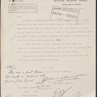 Letter from William J. Thompson to the Under-Secretary, 5 August 1916