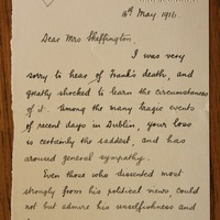 Letter from John H. Hutchinson to Hanna Sheehy Skeffington, 16 May 1916