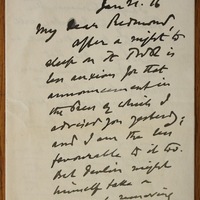 Letter from Thomas Gill to John Redmond, 21 January 1916