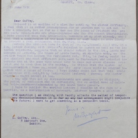 Letter from Edward (Ned) Lysaght to Diarmid Coffey, 18 June 1916