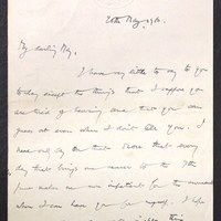 Letter from James Finn to May Fay 20 May 1916