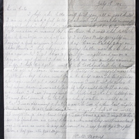 Letter from Peter Mooney to sister Katie, 10 July 1916