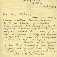 Letter from Ella Young to Anna O&#039;Rahilly, 13 July 1916