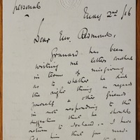 Letter from Sir Francis Hopwood to John Redmond, 2 May 1916