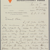 Letter from Dorothy Duffin to Olive Duffin, 16 November 1915