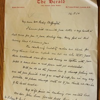 Letter from George Lansbury to Hanna Sheehy Skeffington, 19 May 1916