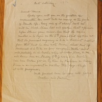 Letter from David and Elizabeth Sheehy to Hanna Sheehy Skeffington, circa May 1916