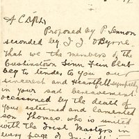 Letter from M. Kehoe to Gregory Ashe, 2 October 1917