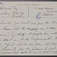 Telegram from John Mannix to John Robert O&#039;Brien, 21 April 1916