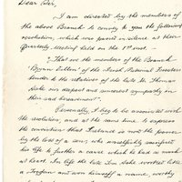 Letter from Daniel O'Mahony, Secretary,  Irish National Foresters Benefit Society, Cork, to Gregory Ashe, 3 October 1917