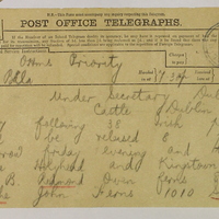 Telegraph from Frongoch to Sir Robert Chalmers, 26 July 1916