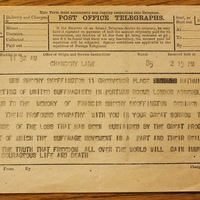 Telegraph to Hanna Sheehy Skeffington, 16 May 1916