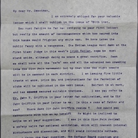 Letter from Herbert Pim to John Sweetman, 21 October 1916