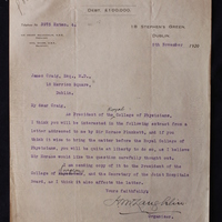 Letter from Henry McLaughlin to James Craig, 8 November 1920