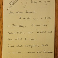 Letter from Emmeline Pethick-Lawrence to Hanna Sheehy Skeffington, 11 May 1916