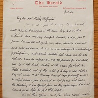 Letter from George Lansbury to Hanna Sheehy Skeffington, 8 May 1916