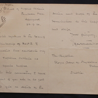 Letter from G.B.M. Hutchinson to Thomas Kirkpatrick, 28 September 1920