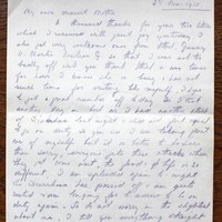 Letter from Marie Martin to her mother, Mary Martin, 8 November 1915