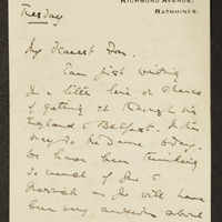 Letter from Hilda Lewis-Crosby to Fran Merrick-Lloyd, 1 May 1916