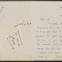 Letter from William Adair “Rosebud” to the Chief Secretary’s Office, 8 August 1916