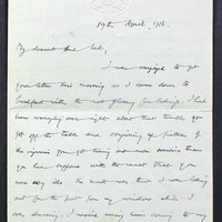 Letter from James Finn to May Fay, 19 April 1916