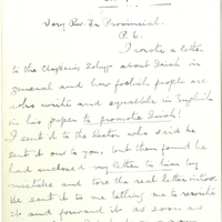 Letter from Fr Michael Saul SJ to Fr Thomas V Nolan SJ, 31 July 1916