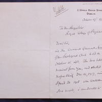 Letter from William Roxwell to Thomas Kirkpatrick, 1 October 1918